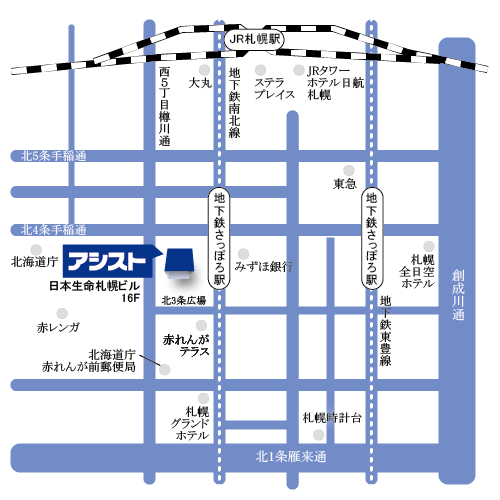 札幌営業所の地図