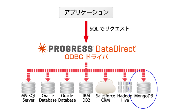 Progress DataDirectの接続先にMongoDB追加