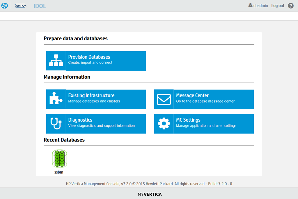 Vertica Management Console
