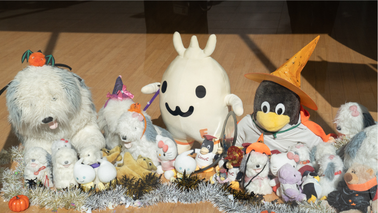 ぬいぐるみたちがお出迎え
