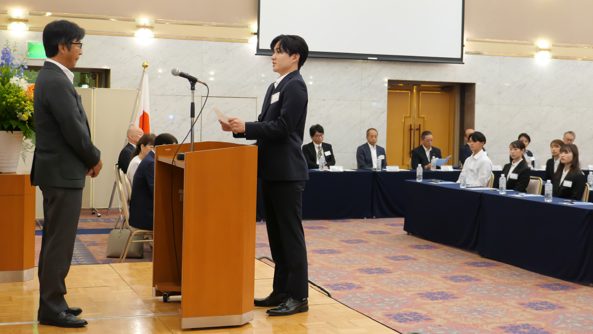 内定者代表挨拶