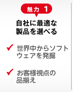 自社に最適な製品を選べる