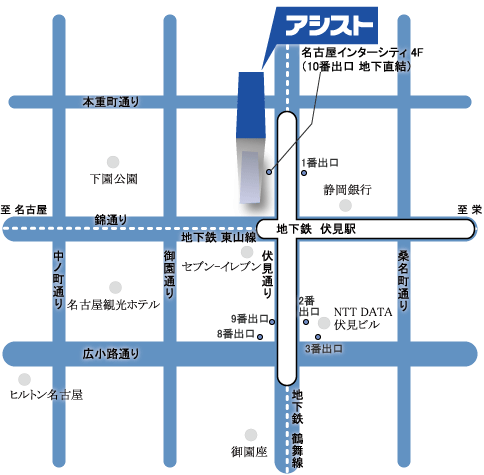 中日本支社の地図