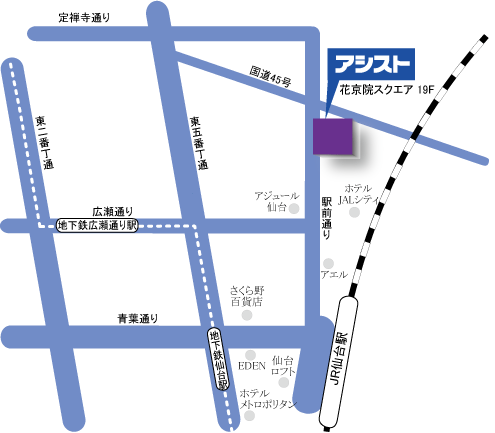 東北営業所の地図