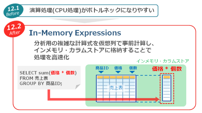 図8：In-Memory Expressions機能の概要図