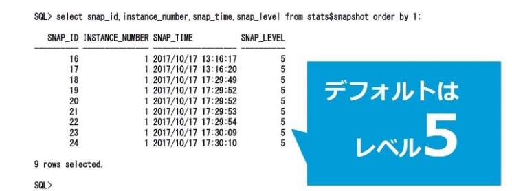 図5：取得済みSnapshotの確認例