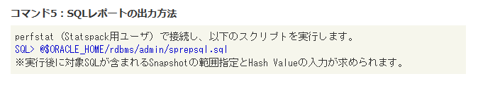コマンド5：SQLレポートの出力方法