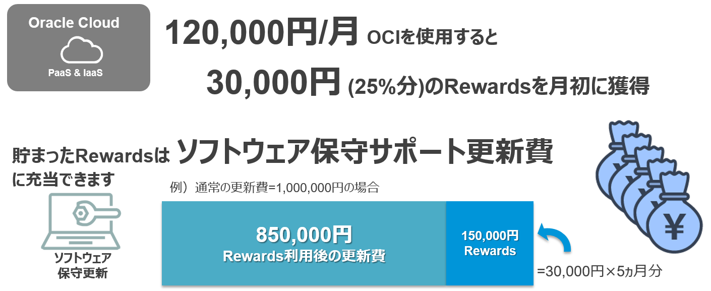 Oracle Support Rewards 内訳