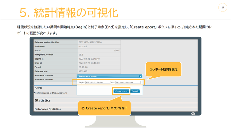 PostgreSQL DB稼働分析