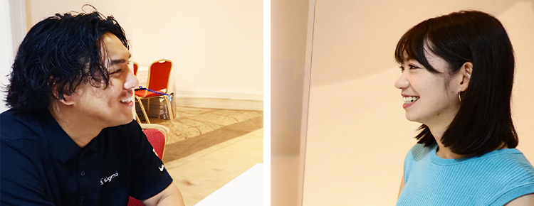 Sigma社のZo Iguchi氏とアシスト安井が対談している様子