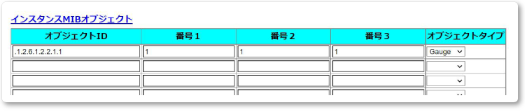 インスタンスMIBオブジェクト