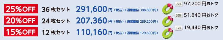 フレッシャーズキャンペーンの特別セット価格