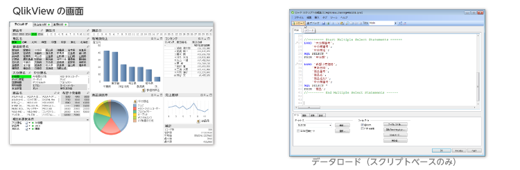 QlikViewの画面（データロード）