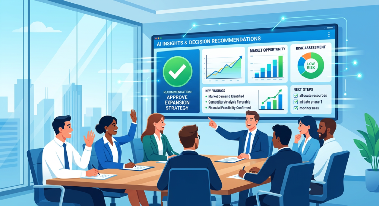 会議で分析しているイメージ