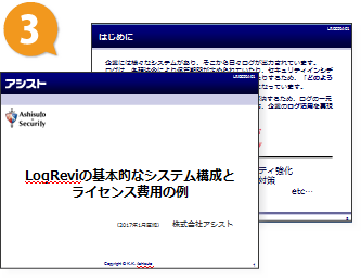 LogReviの基本的なシステム構成とライセンス費用の例