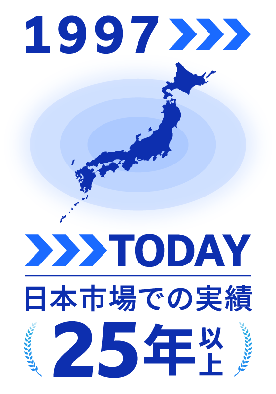 日本市場での実績25年以上