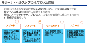 モリーナ・ヘルスケアが抱えていた課題（クリックで拡大）